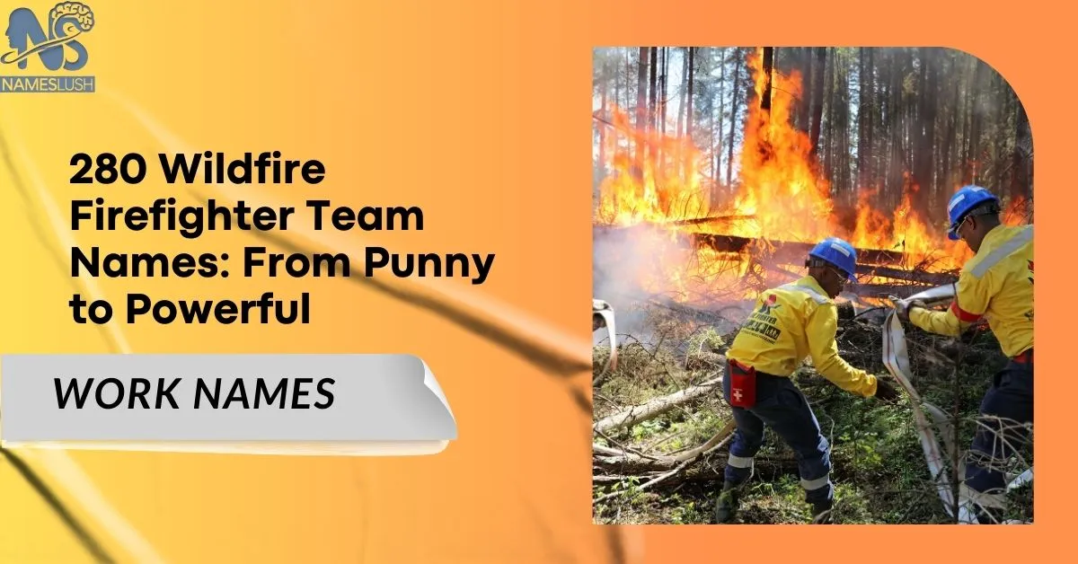 280 Wildfire Firefighter Team Names From Punny to Powerful