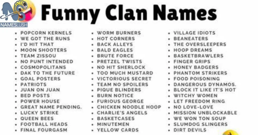 Funny Clan Names for COD