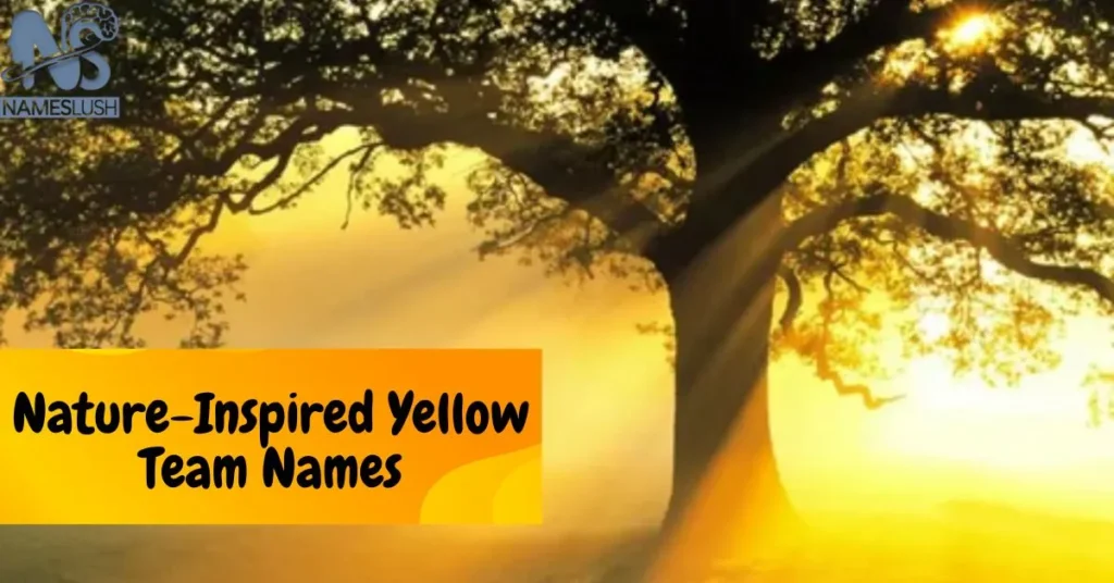 Nature-Inspired Yellow Team Names